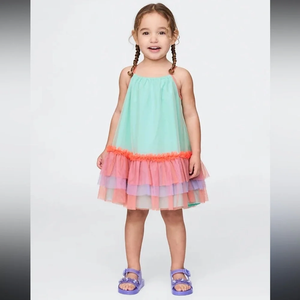Gap Kids Colorblock Tulle Dress - Rainbow Party Birthday Dress